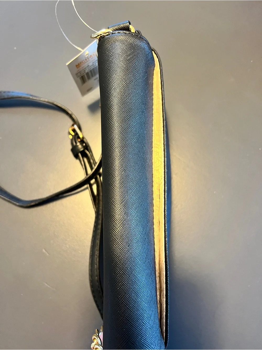 Michael Kors Jet Set Small Saffiano Pouchette with Gold Logo